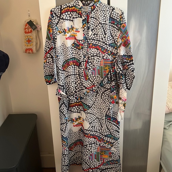 Vintage Dresses & Skirts - Penthouse Gallery by Catherine Ogust Novelty Printed Dress Sz 4